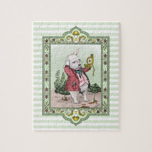 Alice in Wonderland Late White Rabbit Art Legpuzzel (Verticaal)