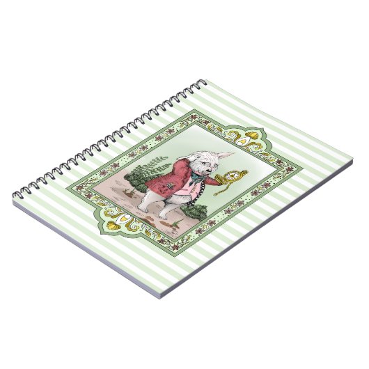 Alice in Wonderland Late White Rabbit Art Notitieboek (Linkerzijde)