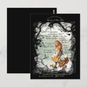 Alice in Wonderland Leeftijds Thee Walrus Briefkaart