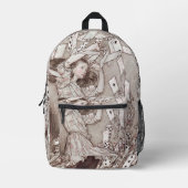 Alice in Wonderland Lewis Carroll Rackham Bedrukte Rugzak (Voorkant)