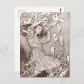 Alice in Wonderland Lewis Carroll Rackham Briefkaart (Voorkant / Achterkant)