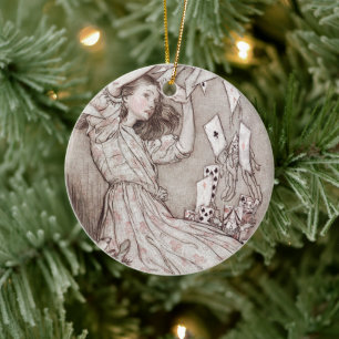 Alice in Wonderland Lewis Carroll Rackham Keramisch Ornament