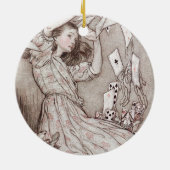 Alice in Wonderland Lewis Carroll Rackham Keramisch Ornament (Achterkant)