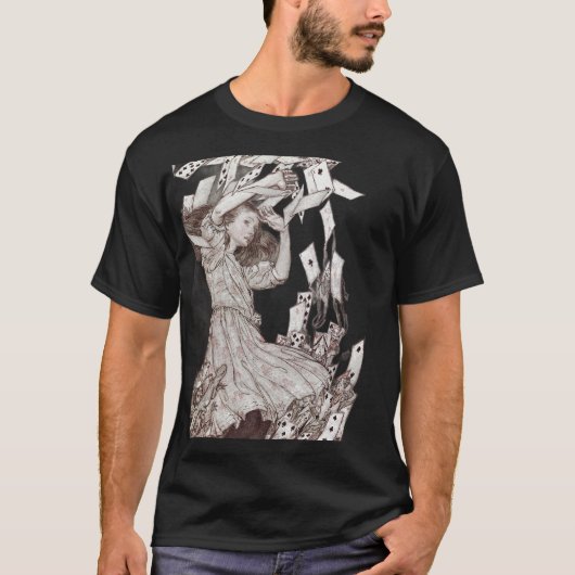 Alice in Wonderland Lewis Carroll Rackham T-shirt (Voorkant)