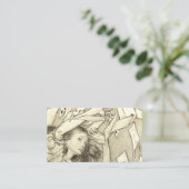 Alice in Wonderland Lewis Carroll Rackham Visitekaartje (Staand voorkant)