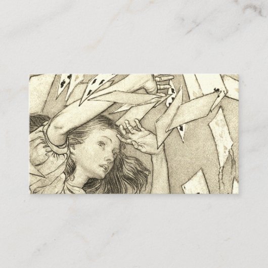 Alice in Wonderland Lewis Carroll Rackham Visitekaartje (Voorkant)