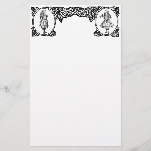 Alice in Wonderland  Lijst Briefpapier (Voorkant)