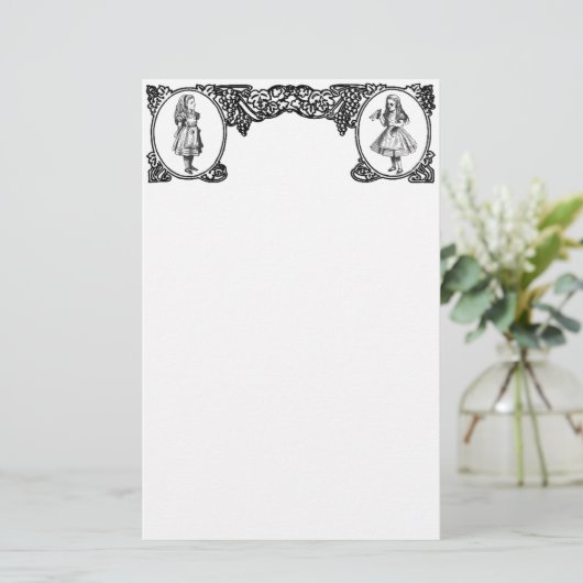 Alice in Wonderland  Lijst Briefpapier (Staand voorkant)