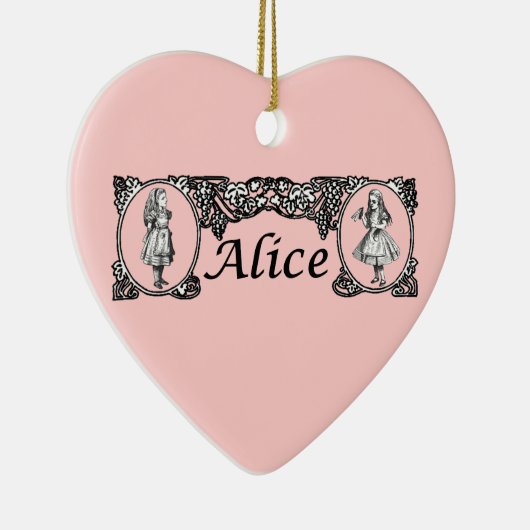 Alice in Wonderland  Lijst Keramisch Ornament (Rechts)