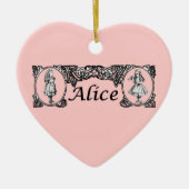 Alice in Wonderland  Lijst Keramisch Ornament (Voorkant)