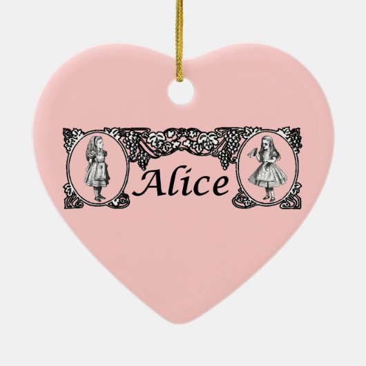 Alice in Wonderland  Lijst Keramisch Ornament (Achterkant)