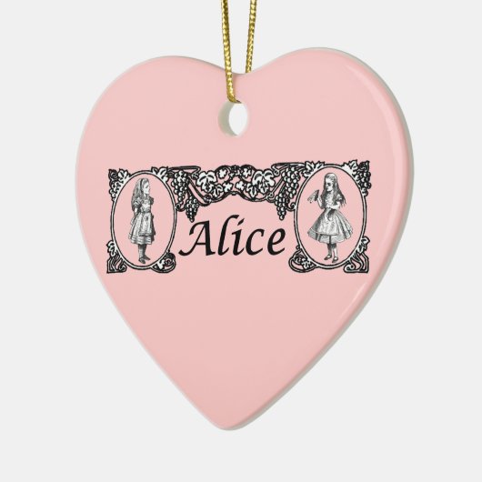 Alice in Wonderland  Lijst Keramisch Ornament (Links)