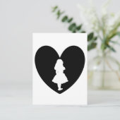 Alice in Wonderland Love in Black & White Briefkaart (Staand voorkant)