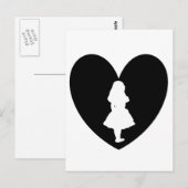 Alice in Wonderland Love in Black & White Briefkaart (Voorkant / Achterkant)