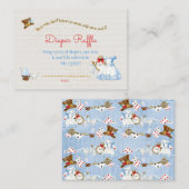 Alice in Wonderland Luier Raffle Dank u Gift Informatiekaartje (Voorkant / Achterkant)