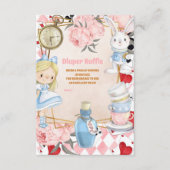 Alice in Wonderland luierloterij Informatiekaartje (Voorkant)