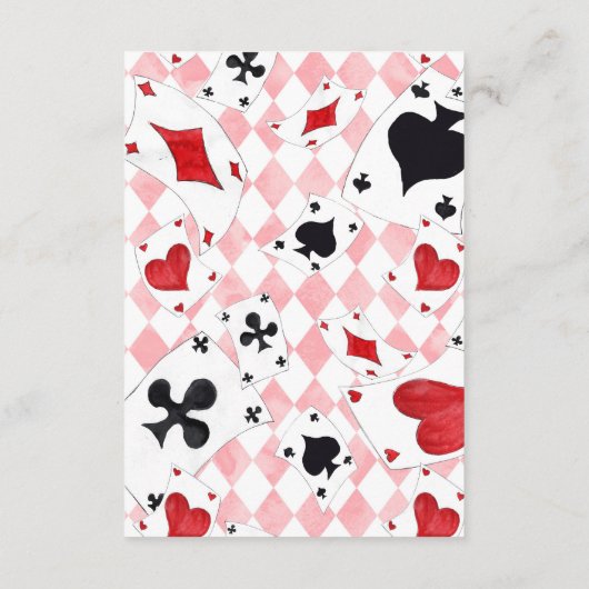 Alice in Wonderland luierloterij Informatiekaartje (Achterkant)