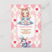 Alice in Wonderland luierloterij Informatiekaartje (Voorkant)