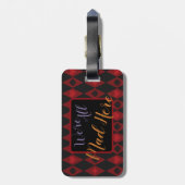 Alice in Wonderland Mad Cheshire Cat Bagagelabel (Achterkant verticaal)