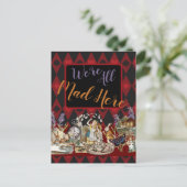 Alice in Wonderland Mad Cheshire Cat Briefkaart (Staand voorkant)