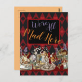 Alice in Wonderland Mad Cheshire Cat Briefkaart (Voorkant / Achterkant)