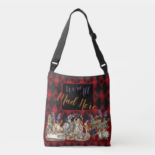 Alice in Wonderland Mad Cheshire Cat Crossbody Tas (Voorkant)