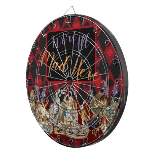 Alice in Wonderland Mad Cheshire Cat Dartbord (Voorkant Rechts)
