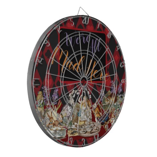 Alice in Wonderland Mad Cheshire Cat Dartbord (Voorkant Links)