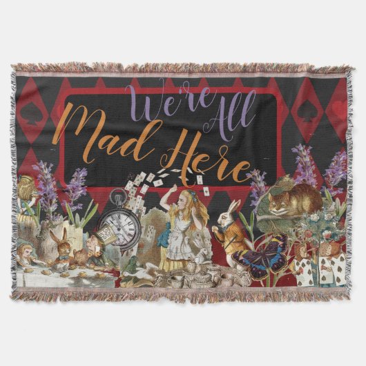 Alice in Wonderland Mad Cheshire Cat Deken (Voorkant)