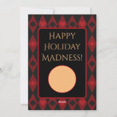 Alice in Wonderland Mad Cheshire Cat Feestdagenkaart (Achterkant)