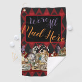 Alice in Wonderland Mad Cheshire Cat Golfhanddoek (Insitu)