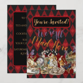 Alice in Wonderland Mad Cheshire Cat Kaart (Voorkant / Achterkant)