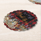 Alice in Wonderland Mad Cheshire Cat Kartonnen Onderzetters (Gekanteld)