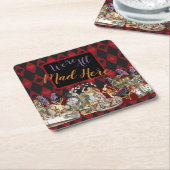 Alice in Wonderland Mad Cheshire Cat Kartonnen Onderzetters (Schuin)