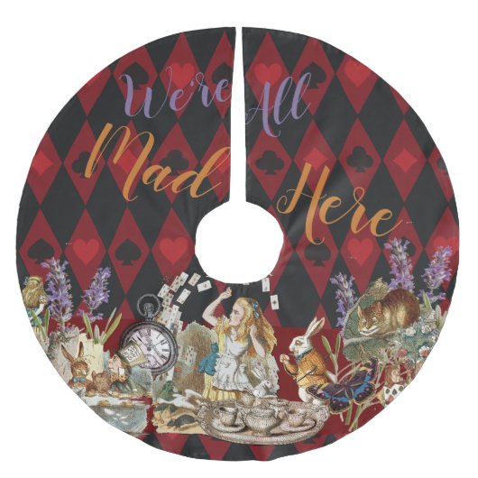 Alice in Wonderland Mad Cheshire Cat Kerstboom Rok (Voorkant)