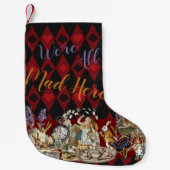 Alice in Wonderland Mad Cheshire Cat Kleine Kerstsok (Voorkant)