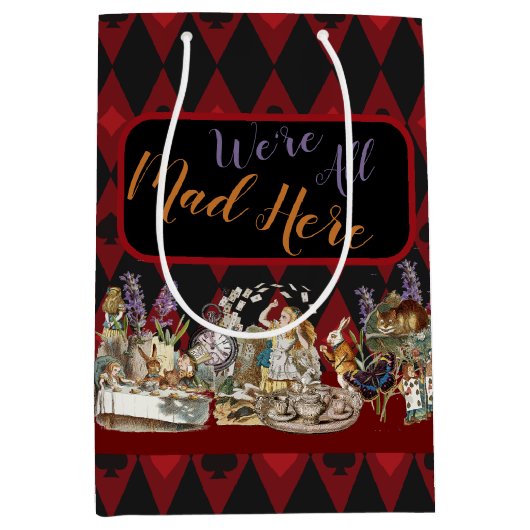 Alice in Wonderland Mad Cheshire Cat Medium Cadeauzakje (Voorkant)