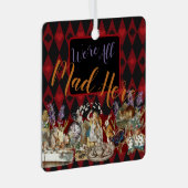 Alice in Wonderland Mad Cheshire Cat Metalen Ornament (Voorkant Rechts)