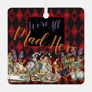 Alice in Wonderland Mad Cheshire Cat Metalen Ornament