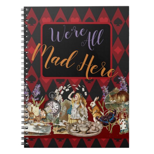 Alice in Wonderland Mad Cheshire Cat Notitieboek (Voorkant)