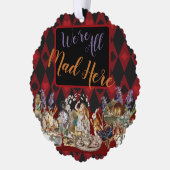Alice in Wonderland Mad Cheshire Cat Ornament Kaart (Links)