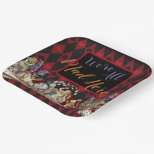 Alice in Wonderland Mad Cheshire Cat Papieren Bordje (Gebogen)