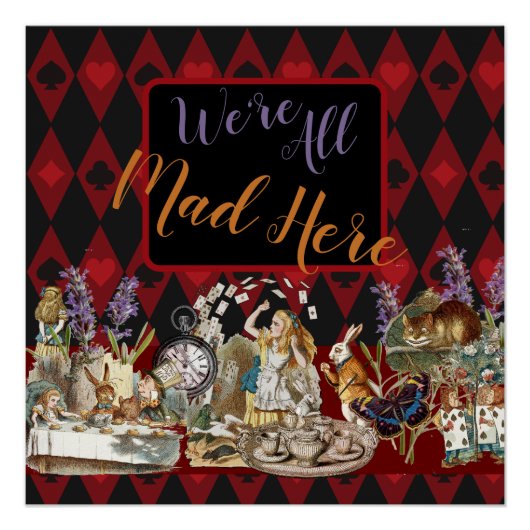 Alice in Wonderland Mad Cheshire Cat Perfect Poster (Voorkant)
