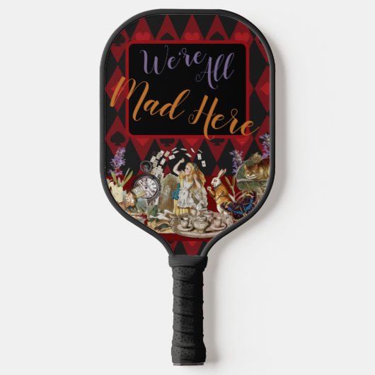 Alice in Wonderland Mad Cheshire Cat Pickleball Paddle (Voorkant)