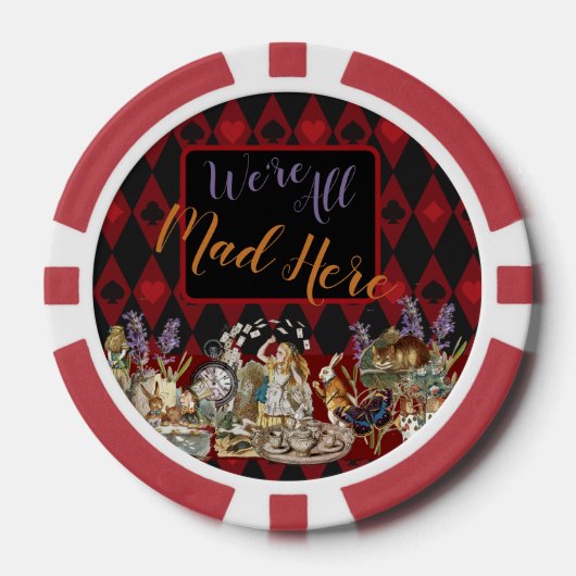 Alice in Wonderland Mad Cheshire Cat Poker Chips (Voorkant)