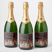 Alice in Wonderland Mad Cheshire Cat Sparkling Wijnetiket (Flessen)