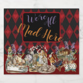 Alice in Wonderland Mad Cheshire Cat Sparkling Wijnetiket (Enkel label)