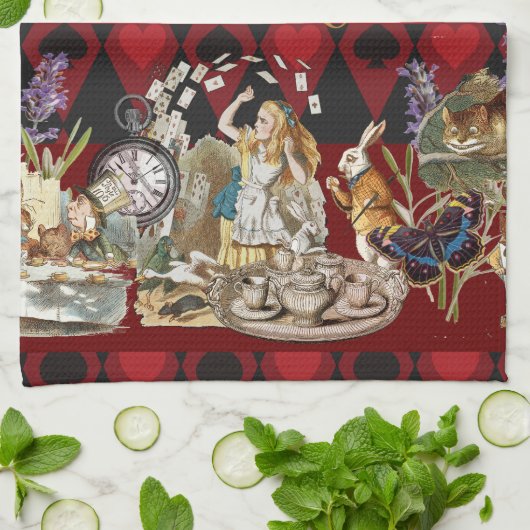 Alice in Wonderland Mad Cheshire Cat Theedoek (Gevouwen)