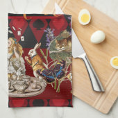 Alice in Wonderland Mad Cheshire Cat Theedoek (Quarter Fold)