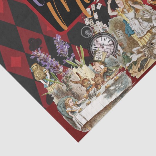 Alice in Wonderland Mad Cheshire Cat Tissuepapier (Detail)